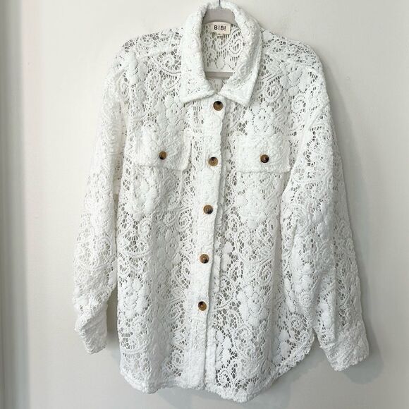 Bibi Lace Button Down Jacket XL - Picture 2 of 7